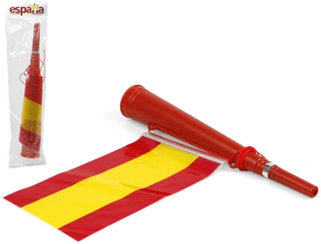 Instrumento Musical  Corneta Com Bandeira De Espanha (36 x 5,5 cm)