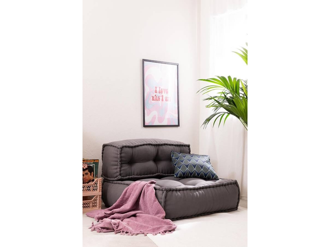 Sofá Modular SKLUM Yebel (Cinzento Algodão 70 x 100 x 100 cm) Worten.pt