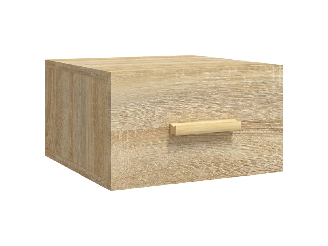 Wall-mounted Bedside Cabinet, Wall-mounted Bedside Cabinets Vidaxl Marrom Madeira Processada (n/a)