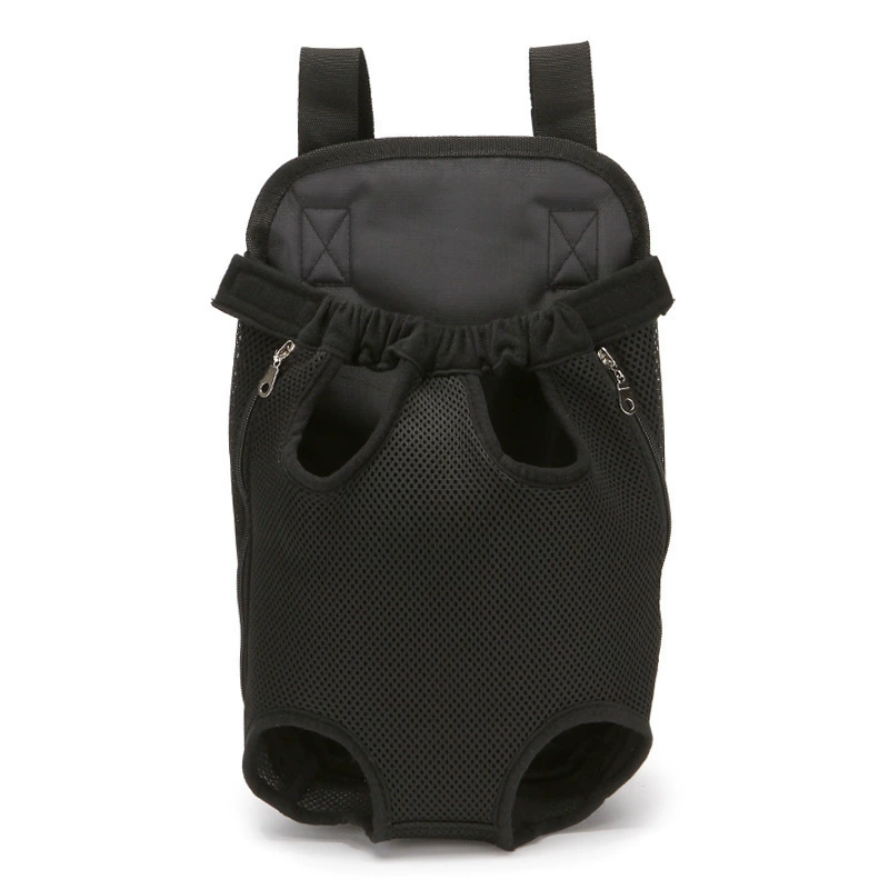 Mochila de Transporte para Cães e Gatos AQUAFORGE ajustável com abertura para patas preta