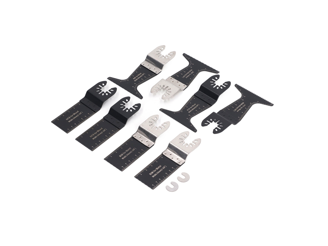 10 Peças De Lâmina De Serra Oscilante Universal Ferramenta Acessório Kit Para Corte De Madeira Metal Plástico 34mm 68mm