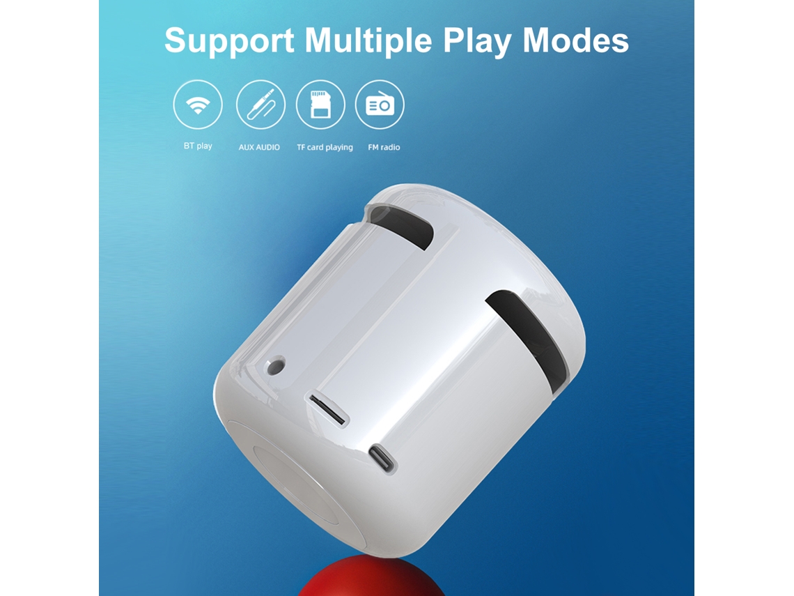 Mali altifalante de Travesseiro Bluetooth com condução óssea, stereo, controle de volume, desligamento temporizado, azul céu
