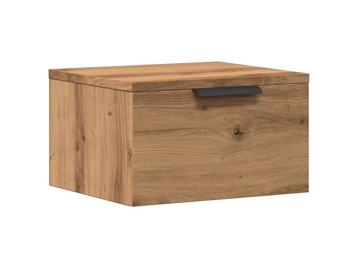 Wall-mounted Bedside Cabinet, Wall-mounted Bedside Cabinets Vidaxl Marrom Madeira Processada (n/a)