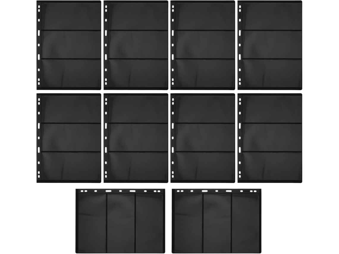 Beavorty Feuilles Mobiles À Double Face 10 Peças Formato Standard 9 Trous Para Álbum De Banque Et Timbres