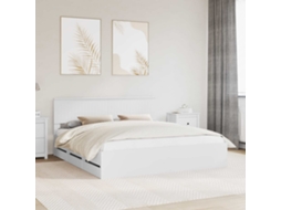 Vidaxl Estrutura Da Cama Branco 180 X 200 Cm Madeira De Engenharia