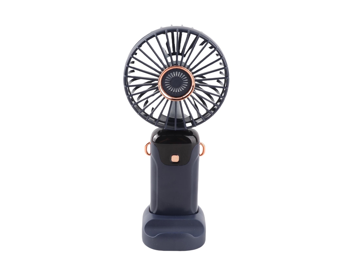 Ventilador Portátil Mini de Mão com Tela Led 5 Velocidades Silencioso Usb Recarregável Apoio Celular