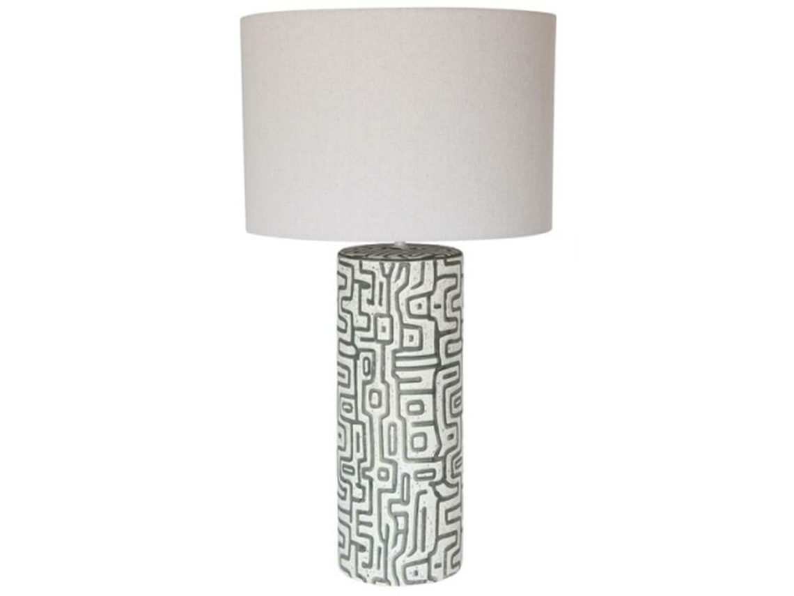 Luminária de mesa de cerâmica Home Esprit Linen 42 x 42 x 73 cm