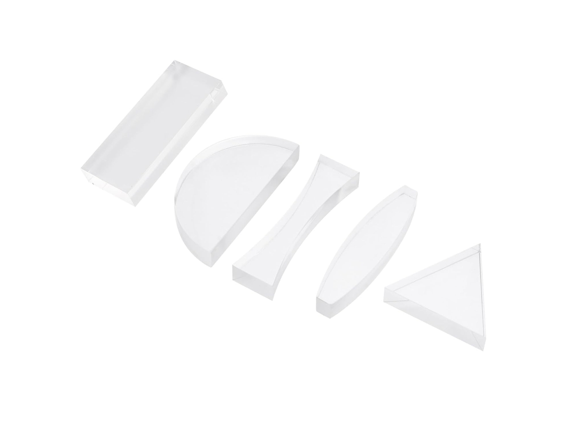 Conjunto De 5 Lentes Ópticas Convexas E Côncavas Fáceis De Usar.