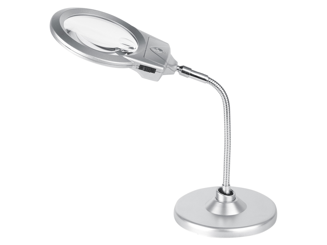 Luminária de mesa flexível com 2 LEDs para artesanato e leitura