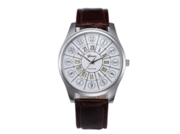 Reloj De Pulsera Analógico De Cuarzo Estilo Simple Números Romanos Unisex Blanco