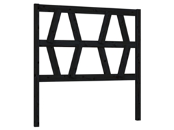 Cabeceira de Cama 81x4x100 Cm Pinho Maciço Preto MAISON EXCLUSIVE