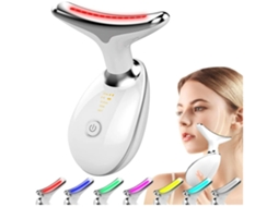 Massajador Facial Elétrico Com Terapia De Luz Vermelha Para Rejuvenescimento Facial E Do Pescoço, 7 Modos De Cor.