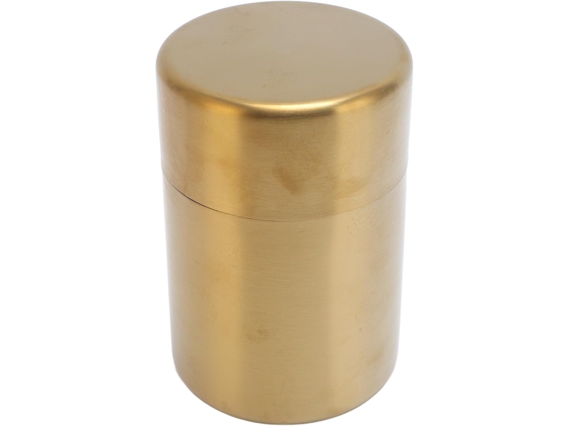 Pote De Chá Dourado Sixrun Em Aço Inoxidável 304com Tampa Hermética Para Armazenar Farinha Arroz, Açúcar E Café Pequeno