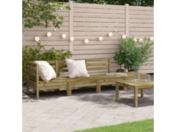 Sofá De 4 Lugares Para Jardim Madeira De Pinho Impregnada Dkd Home Decor