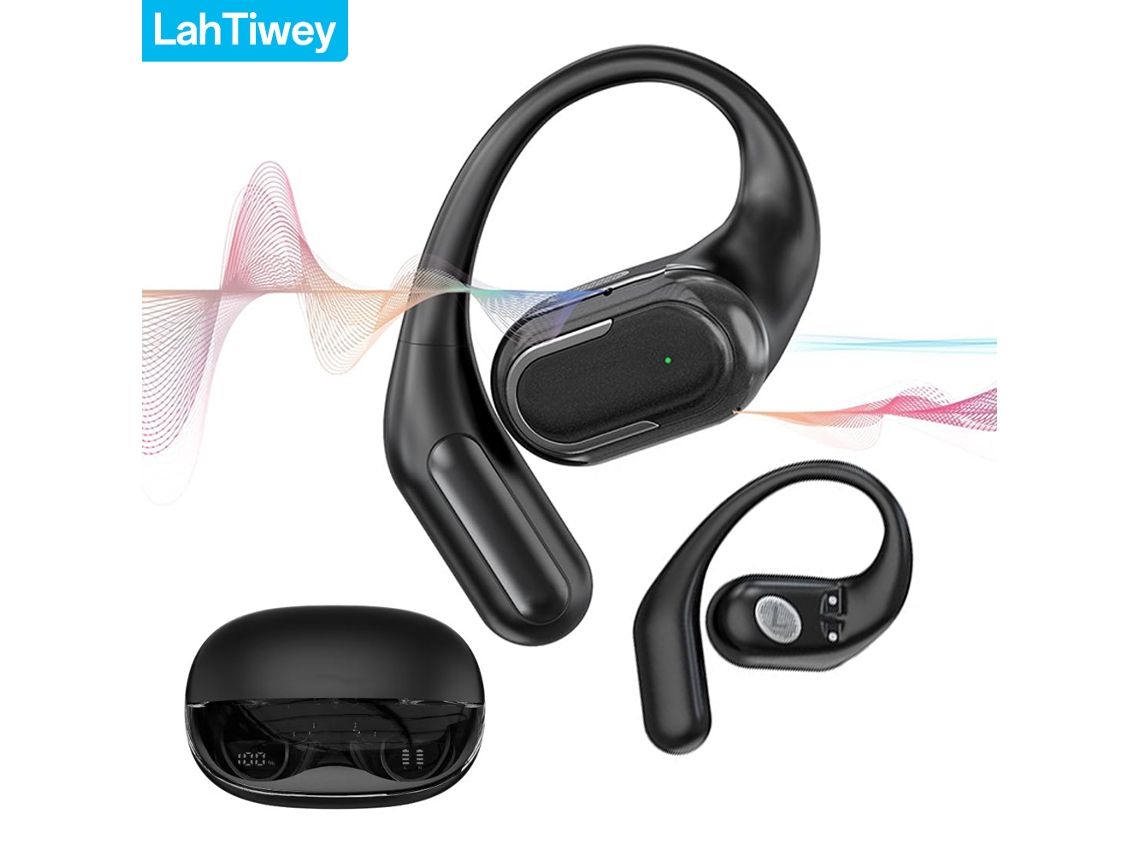 Fones De Ouvido Sem Fio Bluetooth 5.4 Com Visor Led, Microfone E Cancelamento De Ruído Enc.