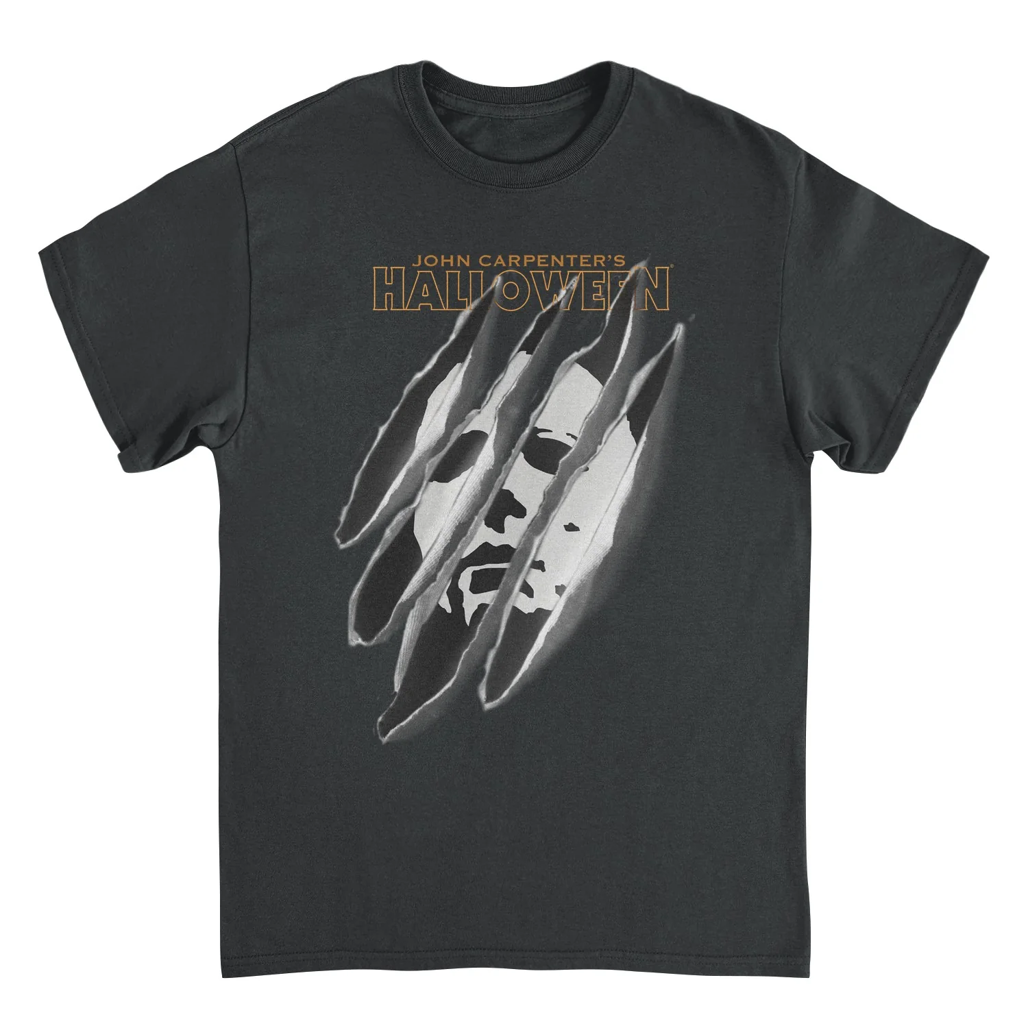 Unisex Adult T-shirt Rockinstone Halloween Torn Halloween Mask Blacksizexxxl