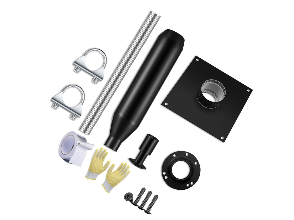 Kit De Escape E Silenciador Prolongado Laxiscreed Para Geradores, Reduzindo Ruído E Isolamento Térmico Em Instalação De Parede