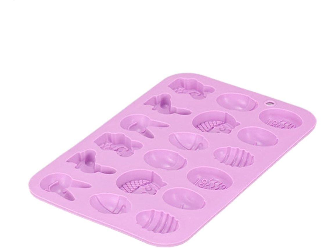 Forma Para Doces De Páscoa Com 18 Cavidades E Fácil Desenformar.