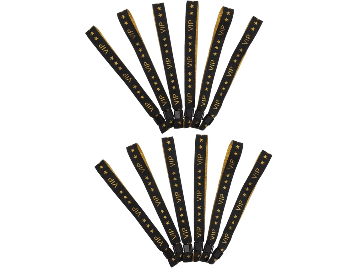 Conjunto de 50 pulseiras VIP para eventos, personalizadas e confortáveis para shows e festas VIP.