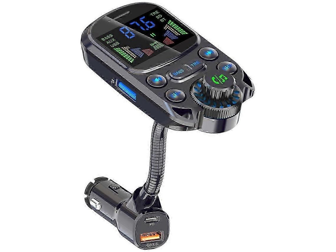 Transmissor Fm Bluetooth 5.3 Veicular, Mp3, Visor Lcd