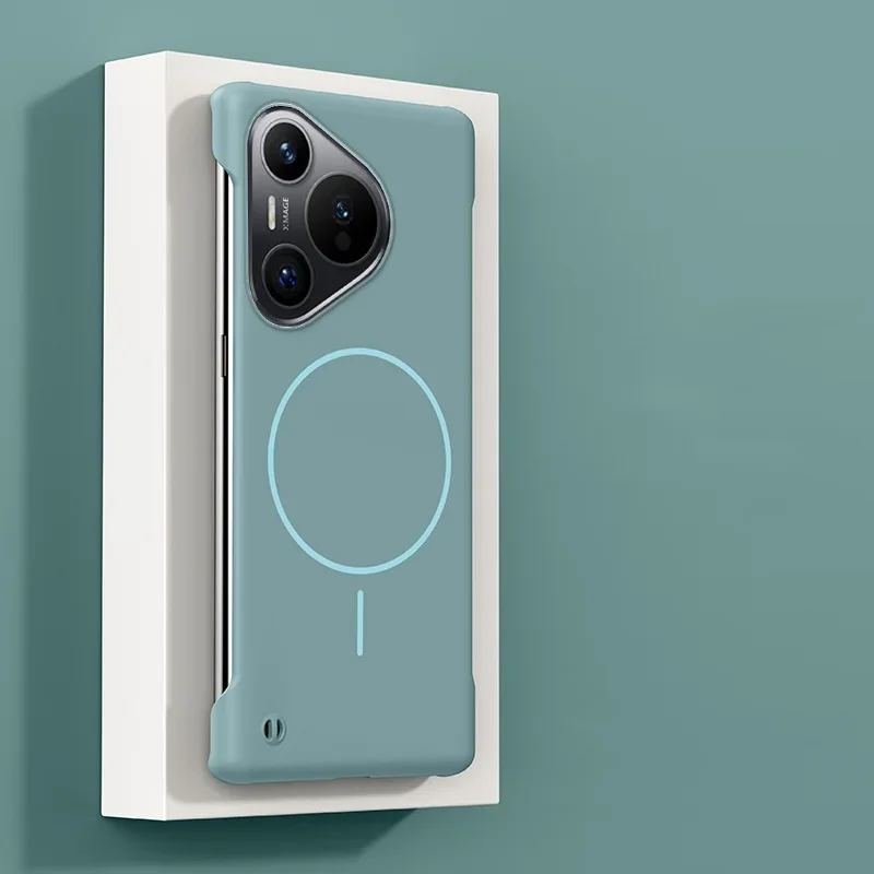 (verde Huawei P50) Capa Ultrafina E Sem Moldura Para Celular, Compatível Com Carregamento Sem Fio Magnético.