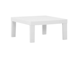 Vidaxl Mesa Lounge De Jardim Plástico Branco