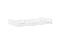 Conjunto 1 Estrutura De Cama Moderna Vidaxl Branco Madeira De Pinho Maciça (120 X 190 Cm)