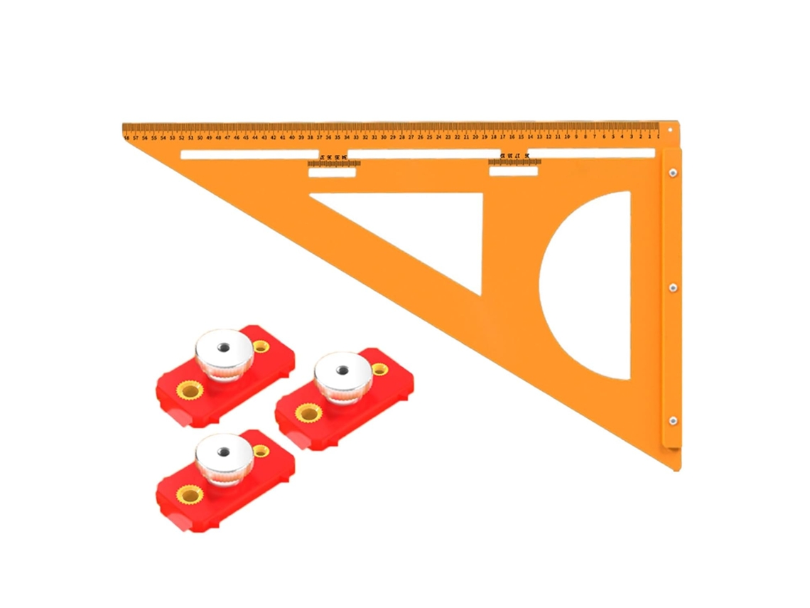Régua Triangular Isolada 2em 1de Baquelite Para Projetos Elétricos E De Marcenaria, Com Cabo Ergonômico Isolado E