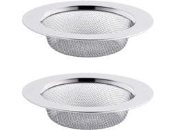 2 Filtros de Pia de Aço Inoxidável, Strainer de 7.5cm, Antidesgaste para Cozinha, Banheiro e Lavanderia | S/MARCA