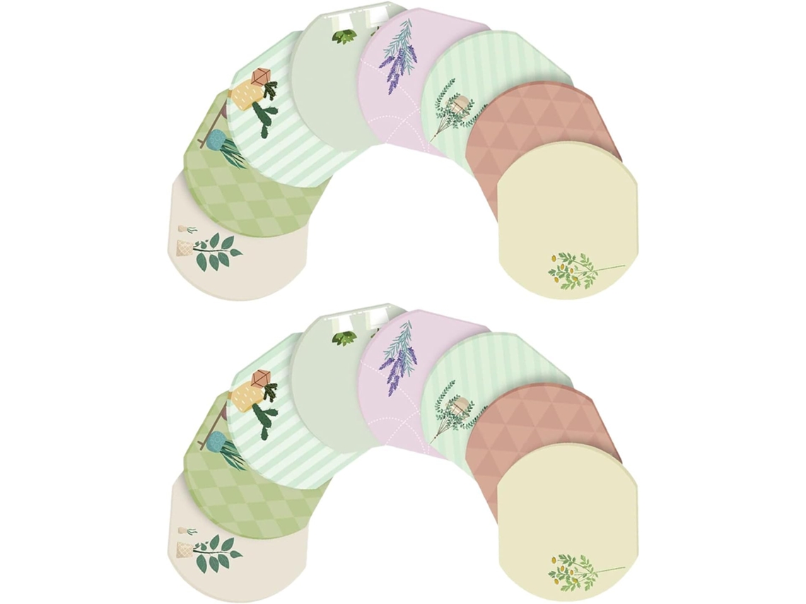 16 Peças Blocos-notas Autocolantes Forma De Planta Motif Cactus Para Bureau Et Femmes Mini-mémos Decoração