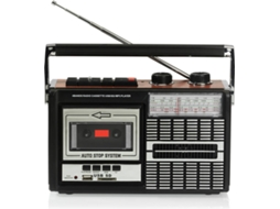 Rádio Gravador  RICATECH PR85 (Preto - Analógico - FM/AM/SW1/SW2 - Pilhas e Corrente)