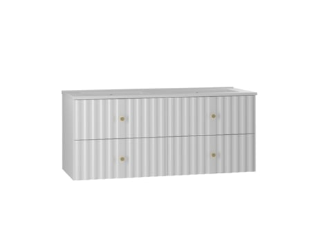 Móvel de Lavatório Duplo 120Cm Izae Branco PETITS-MEUBLES