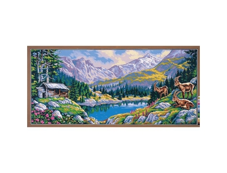 Canevas Pénélope Antique A Montanha Aos Bouquetins 65x130cm Margot