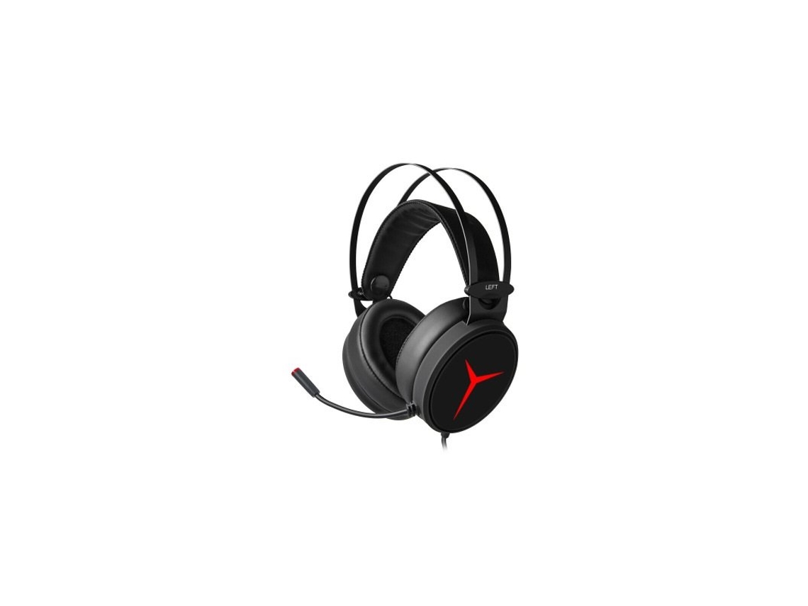 Auscultadores Original Lenovo Saviour Y360 com Fio para Jogos de Mesa com Microfone Preto
