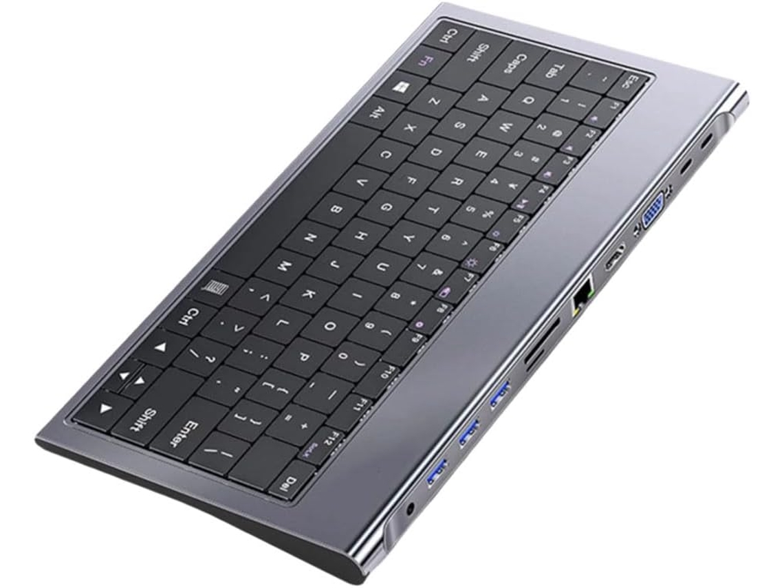 Estação de Acoplamento para Teclado Usb c 11 em 1 com Carregamento Rápido de 100 W, Suporte a 4k, Vga e Ethernet. SFUSHOS