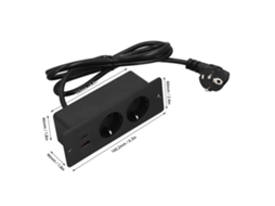 Laxiscreed Adaptador Com Soquetes Embutidos Dual Usb-c E Usb-a, Pd20w Para Carregamento Rápido