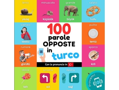 Livro 100 parole opposte in turco de Yukismart (Italiano)