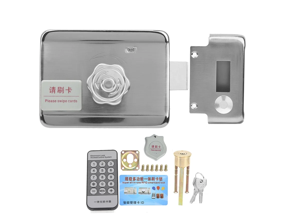 Porta crachá Elétrico em Aço Inoxidável para Sistema de Controle de Acesso com Controle Remoto Brilvibera_gsg
