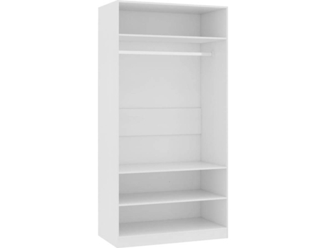 Roupeiro 100x50x200 cm contraplacado branco