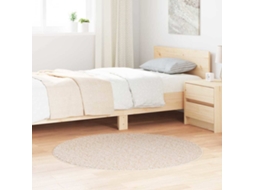 Vidaxl Tapete Shaggy Antiderrapante Creme 120 X 120 Cm Pp