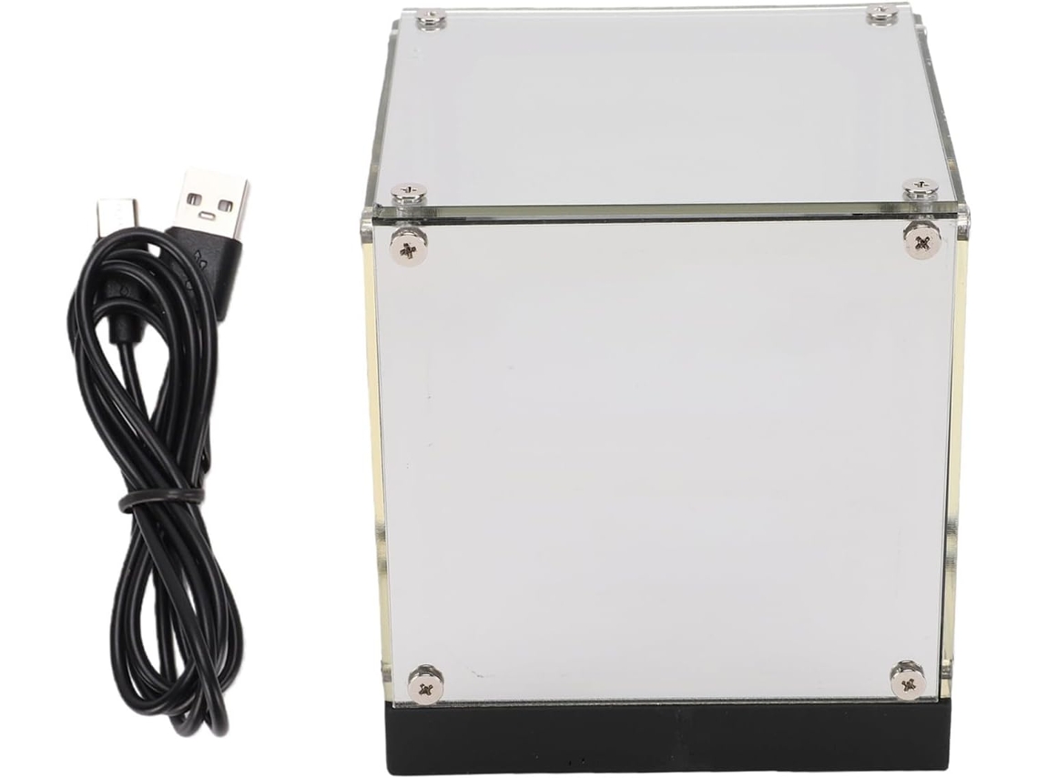 Luminária De Mesa Infinity Mirror Cube Light, 4d Touch, Com