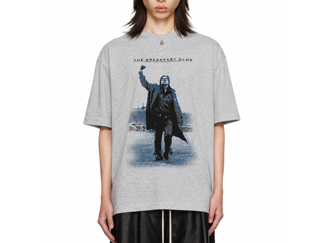 Rockinstone Breakfast Club Movie Victory Heather Gray Adult T-shirt Size:s