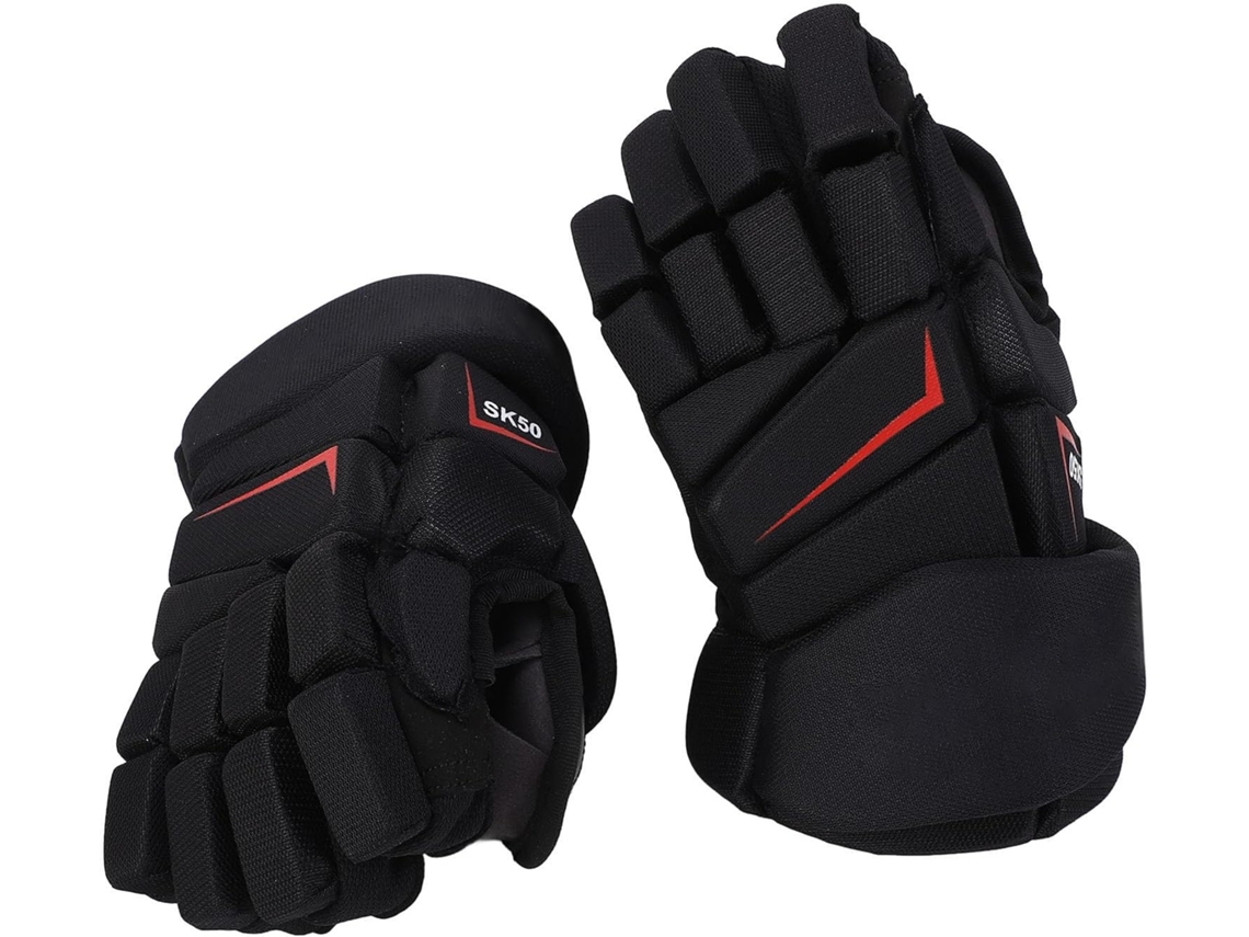Luvas De Hóquei No Gelo, Fecho De Gancho E Olho Para Um Ajuste Perfeito, Design Em Malha Com Acolchoamento Extra Tecido
