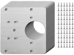 Kit Com 20 2 Peças De Placas Reparo Para Dobradiças Armário, Em Aço Inoxidável, Com Parafusos, Suportes De Fixação Para