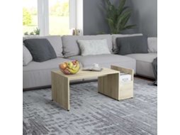 Vidaxl Mesa De Centro 90x45x35 Cm Derivados De Madeira Carvalho Sonoma