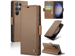 Capa Antifurto Para Celular, Capa De Couro Com Compartimento Para Cartão.marrom - Iphone 14 Pro