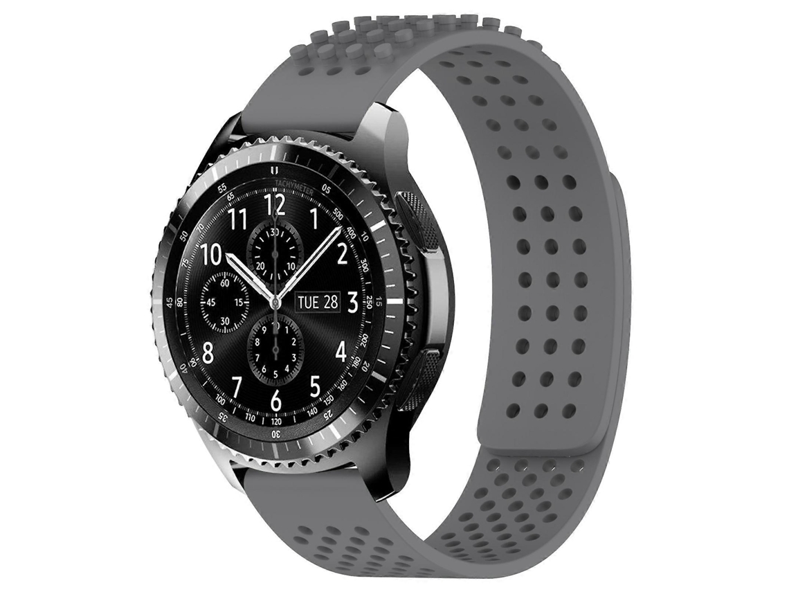 Pulseira De Silicone Respirável Com Furos De 22 Mm E Bolinhas 3d