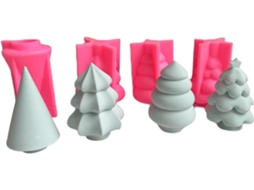 Conjunto De 4 Moldes Geométricos De Silicone Epóxi Para Impressão 3d