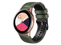 Pulseira De Silicone Bicolor Com Malha De 20 Mm