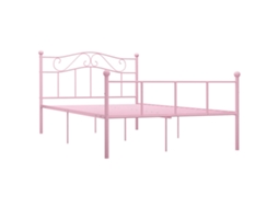 Estrutura de Cama 140x200 Cm Metal Rosa MAISON EXCLUSIVE